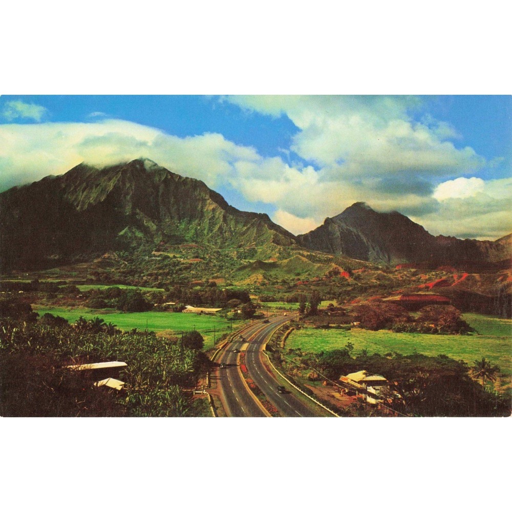 Vintage Hawaii Postcard Koolau Mountains Oahu Pali Highway Mike Roberts C4817 - Picture 1 of 2